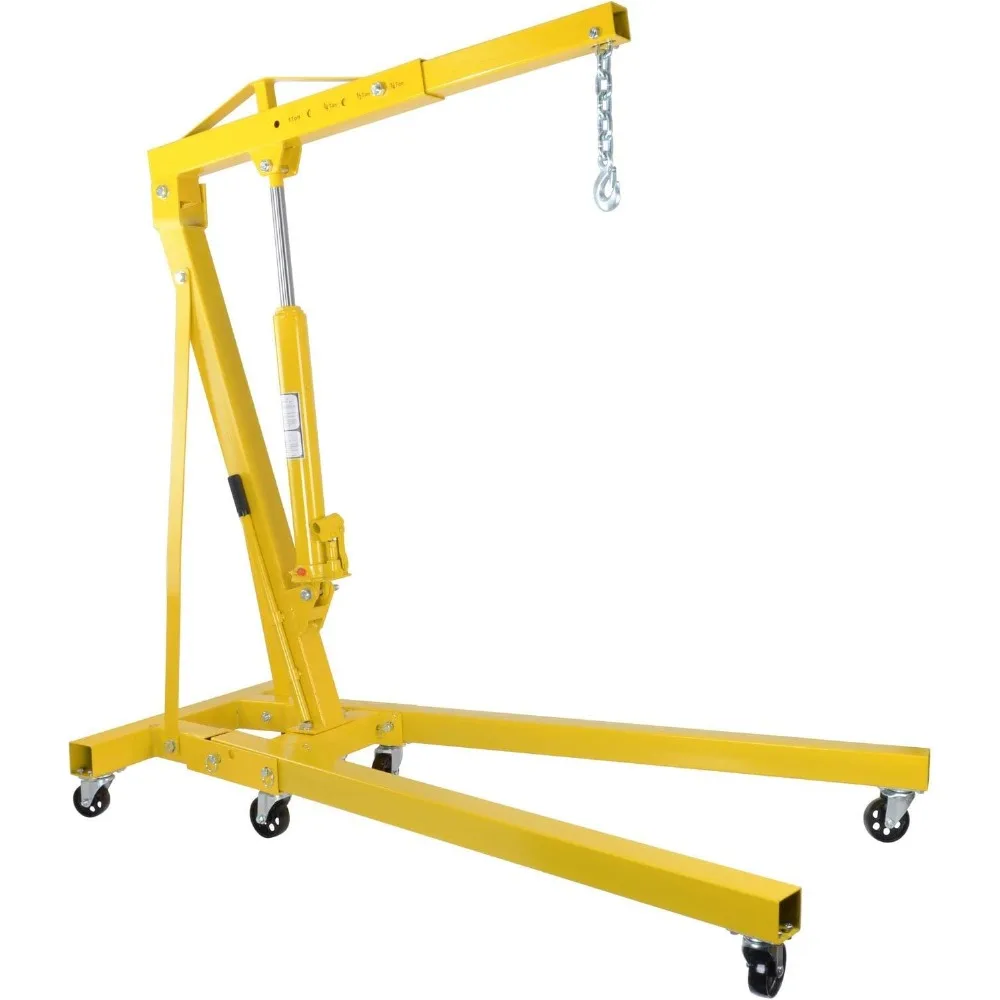 1-Ton Automotive Shop Crane | Up to 2,000 LBS Capacity | 34” to 45” Working Boom Range | Lifting Range 0” - 82.75”