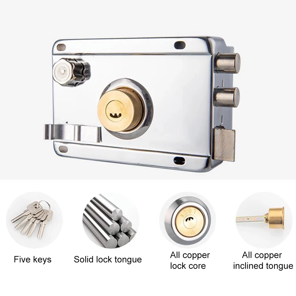 Exterior Door Lock Anti-theft Safety Lock Household Door Lock Cold Rolled Steel