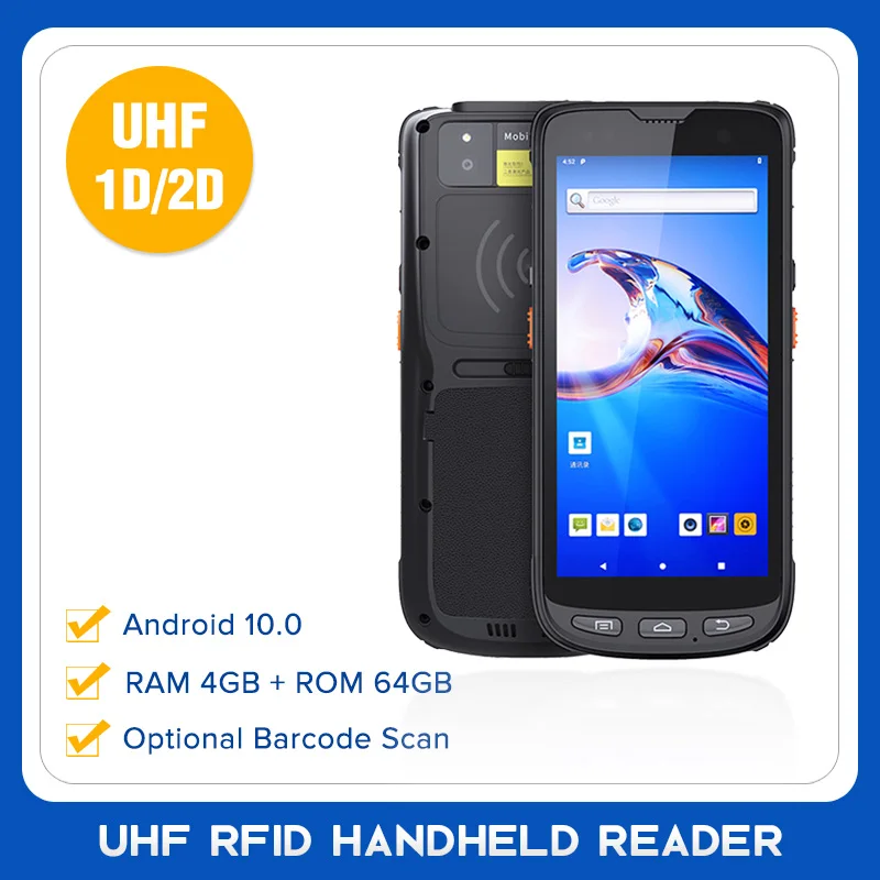 Android 10 UHF RFID 2-4m Reader Mobile Wireless Industrial RFID Reader Apparel Garment Retail RFID Laundry Linen Management