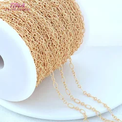 2 Meters 3.5*6.5MM 14K Gold Color Plated Brass Oval Chain For Jewelry Making Necklace Bracelets Chain Jewelry Making Supplies