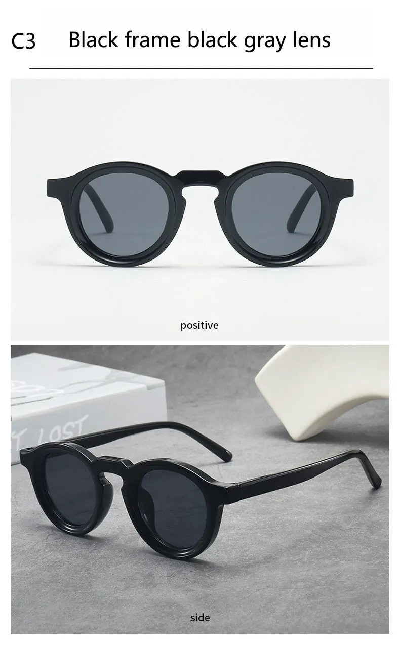 2025 Retro-Sonnenbrille mit dickem Rahmen, ovale Sonnenbrille für Herren, amerikanischer Stil, graue Brillen, Retro-Leopardenmuster-Brille, UV400-Rezept – Detail 12