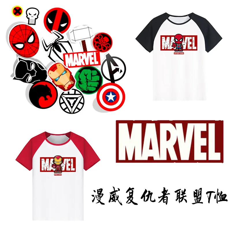 

Avengers T-shirt for children Spider Man Iron Man handsome and fashionable short sleeved boys wholesale of summer half sleeves