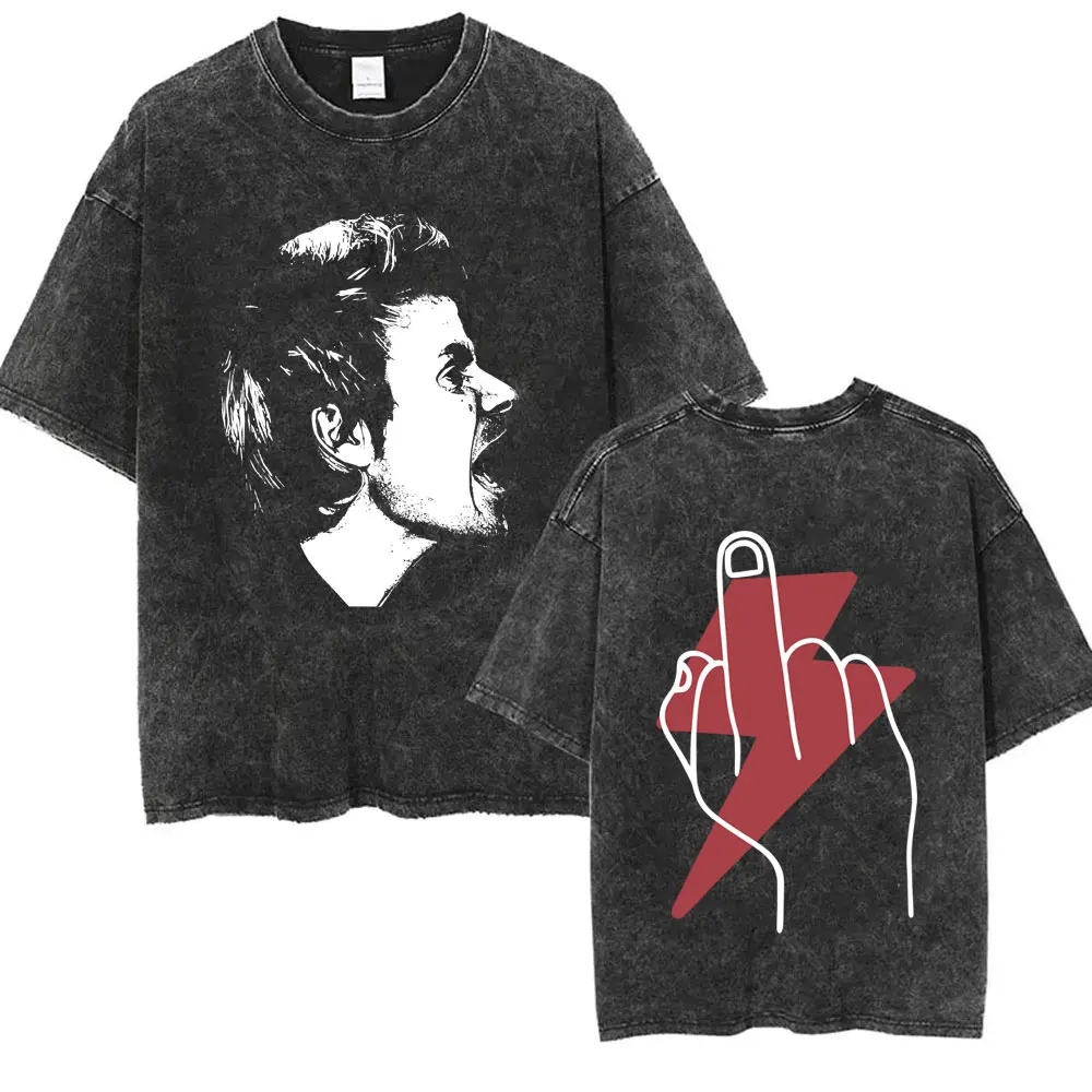 

Washed Vintage Dani Martin Face Graphic T-shirt Lo Que Me De La Gana Album T Shirts Men Women Hip Hop Rock Oversized T-shirts