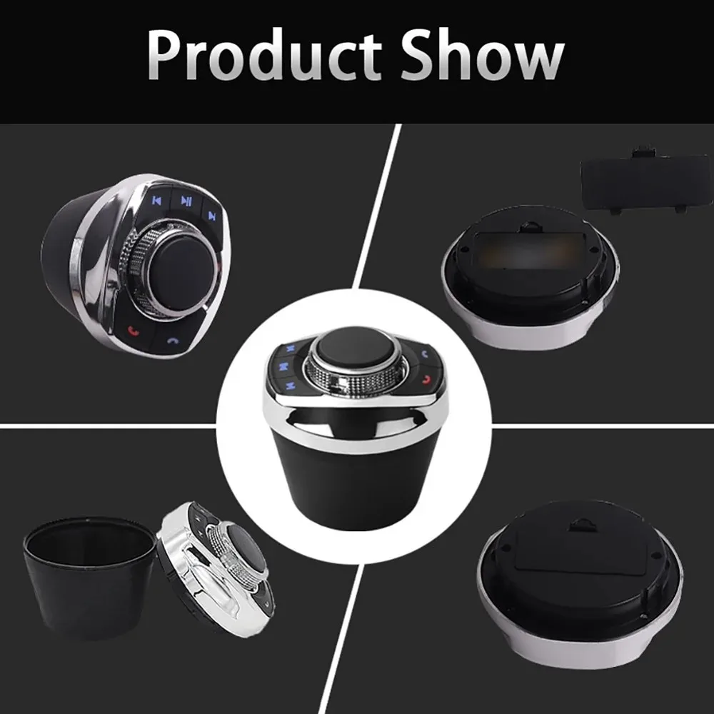 8-key Control Buttons Universal Cup Shape Wireless Car Steering Wheel With LED Light For Android Multimedia Navigation Player