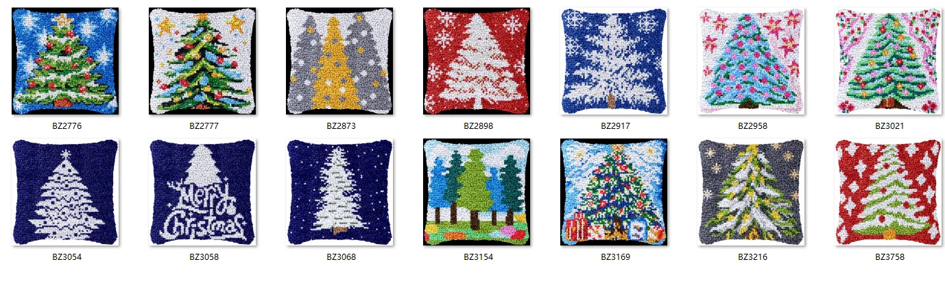 

комплект крючков-защелки, ковер, холст, рождественские елки, ручная идея, Килим «сделай сам», вышивка, цветы ручной работы, 43-43 см