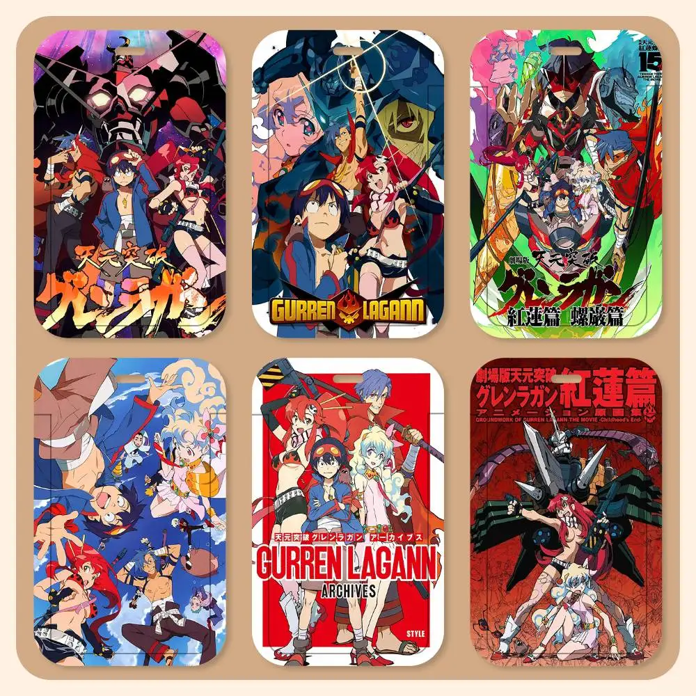 

Держатели для карт Gurren Lagann: аниме-бейджи на шею, карманные держатели для студенческих и пропускных карт, держатели для карт контроля доступа