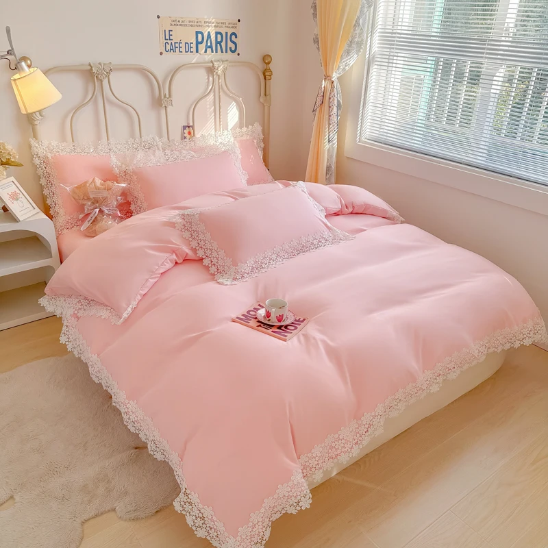 Premium 2025 Bedding Set, Luxury Design with Embroidery and Ruffles, in Sizes for 1.5m, 1.8m, 2.0m Double Beds