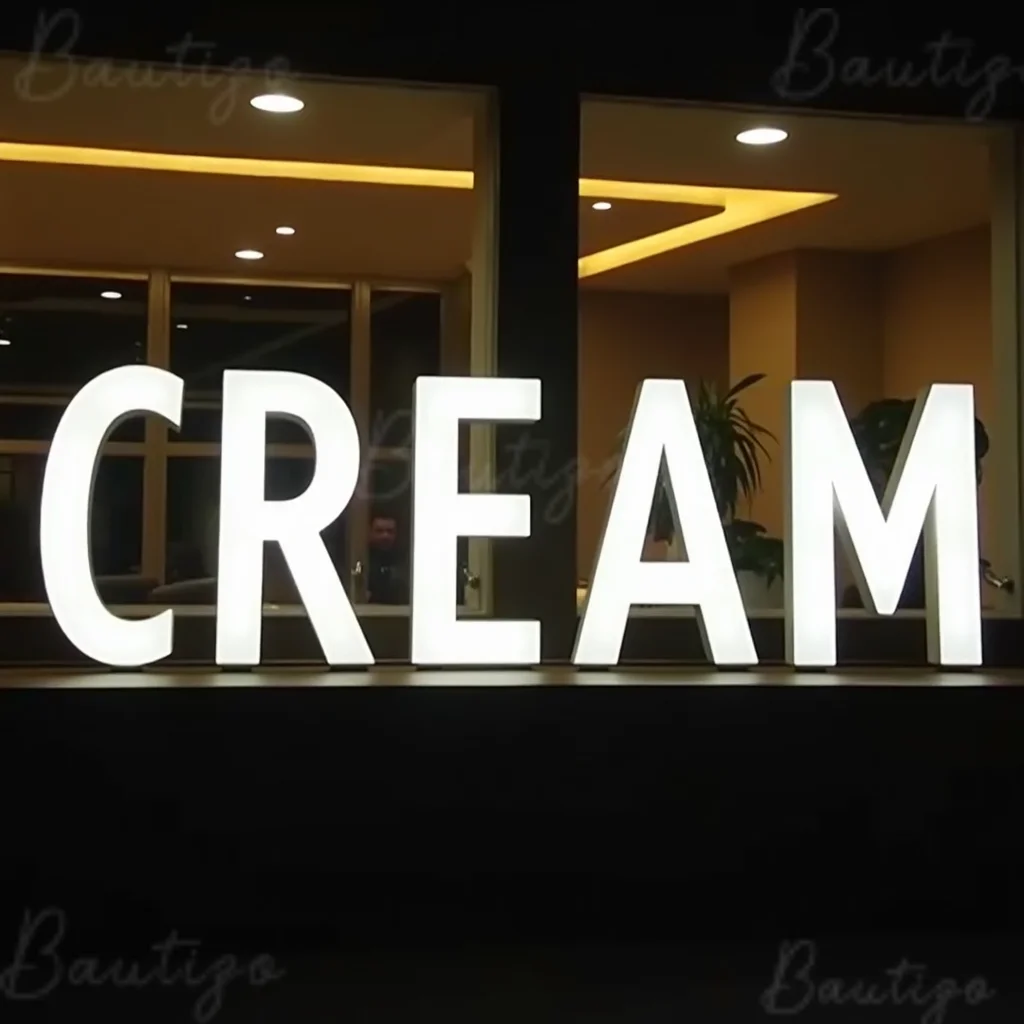 Custom 3D LED Illuminated Metal Letters Sign Frontlit For Business Storefront Outdoor Waterproof Light Up Advertising Signage