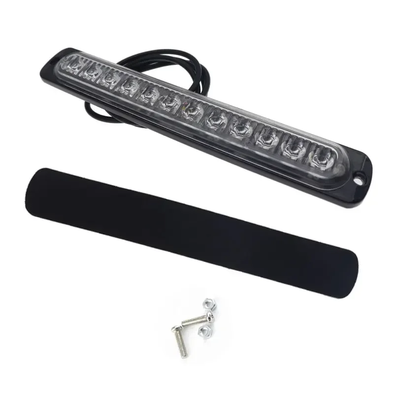 Emergency Strobe Stroboscope Warning Side Marker Blinking 12LED Light Bar Police Flash Good 12V/24V Light For Car Vehicles