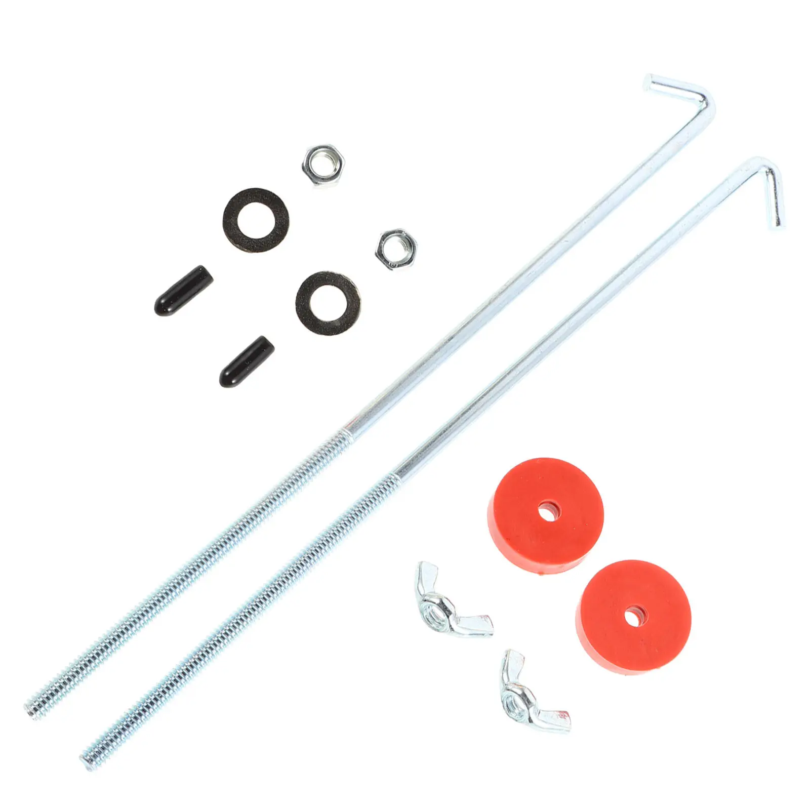 

2Pcs Battery Hold Down Bracket Car Metal Battery Retainer Kit Secure Fastening Clamp Bolt Set Automotive Hold Down Fix Support