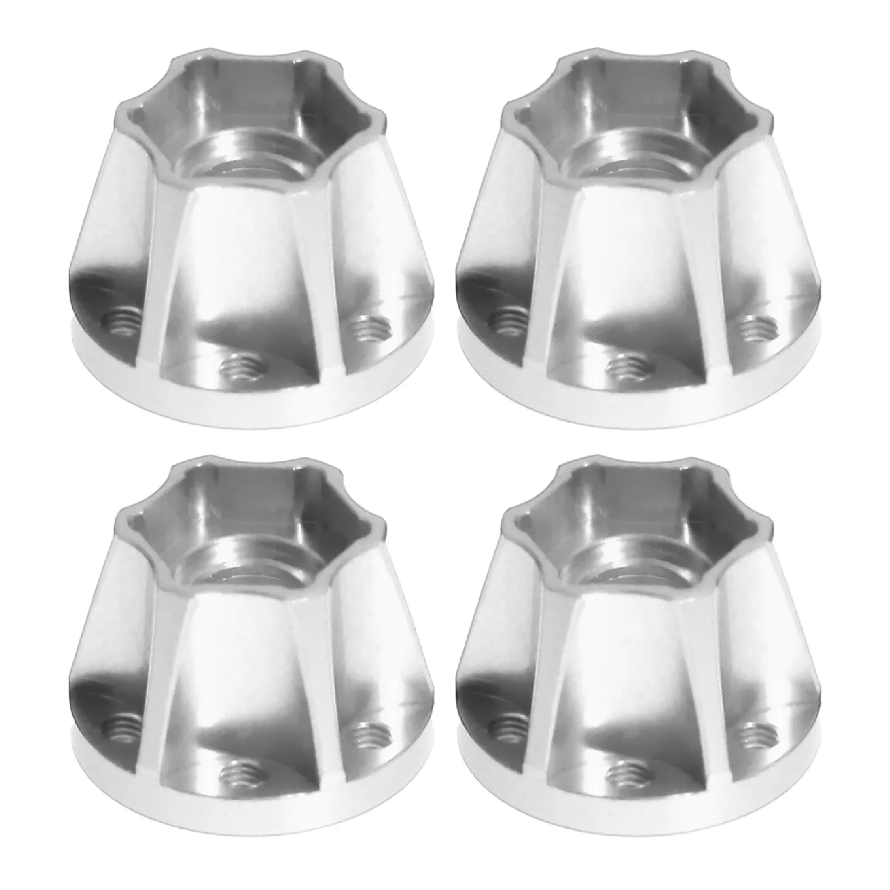 4-teiliges Radnaben-Verlängerungsset 6/9/12/15mm für 1,9/2,2 Zoll RC-Auto-Räder Aluminium-Legierung Radabstandshalter für CC01 D90