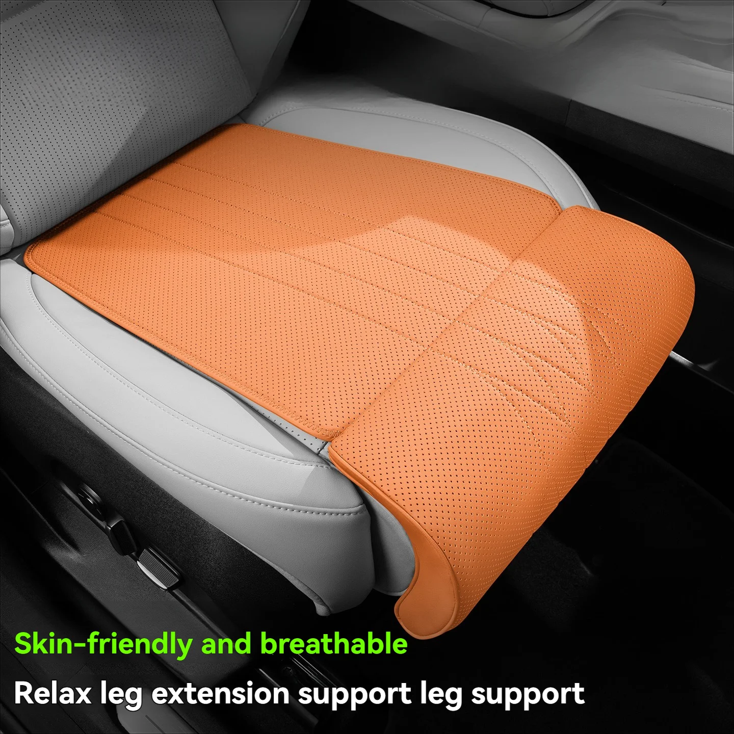 

Luxury Nappa Leather Car Seat Leg Support Extension Driver and Passenger Leg Rest Universal Auto Seat Extender Leg Cushion