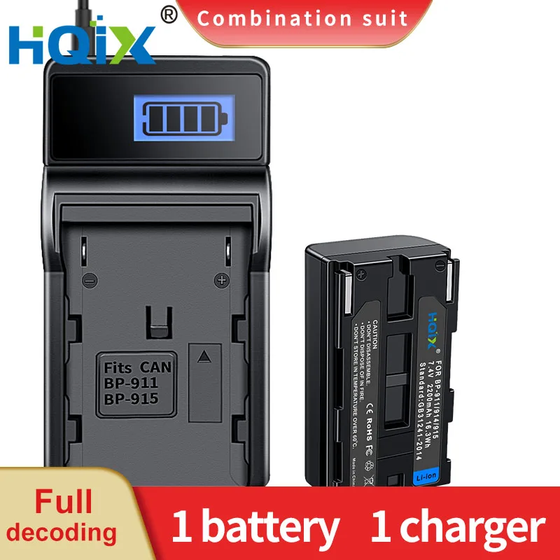 

HQIX for Canon UC-V10 V20 V30 V100 V200 V300 X1 X2 X30 X40 X45 X50 X55 XLH1 Camera BP-911 914 915 Battery Charger