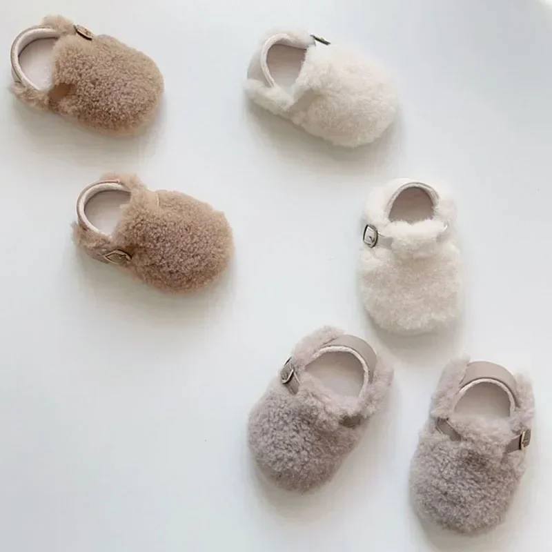 أحذية أطفال موضة القطن القطيفة للأطفال الخطوات الأولى مشوا سميكة الشتاء الخريف الدافئة الصبي أحذية أطفال الأحذية الناعمة 0-2 سنة
