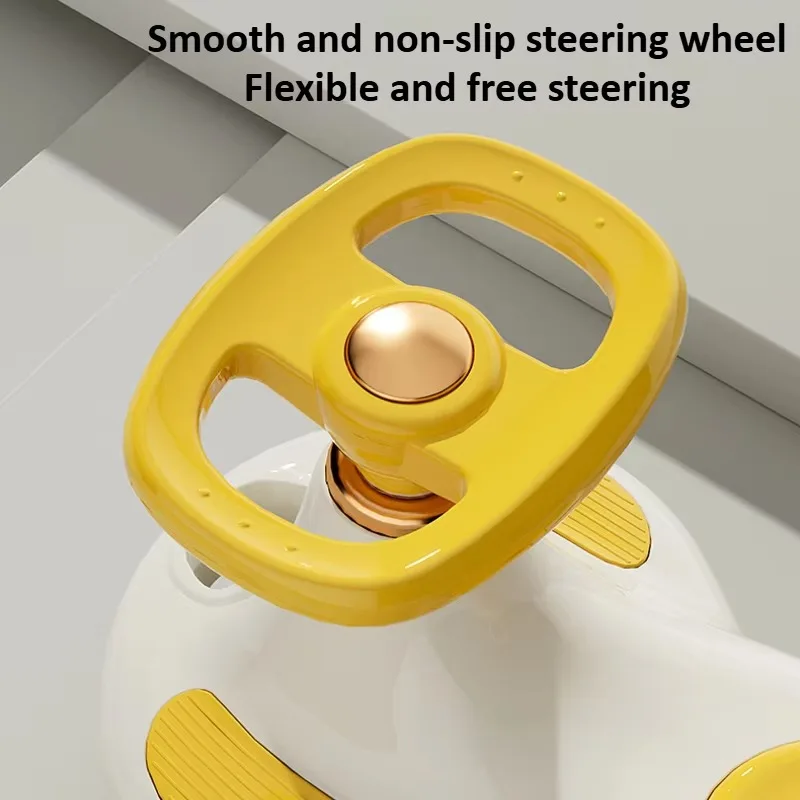 ของเล่นเด็ก Wiggle Car Ride On พร้อมดนตรีและการออกแบบป้องกันปลายแสง 360 °   ที่เก็บล้อหมุนสําหรับสนามเด็กเล่นกลางแจ้งสําหรับเด็กผู้หญิง