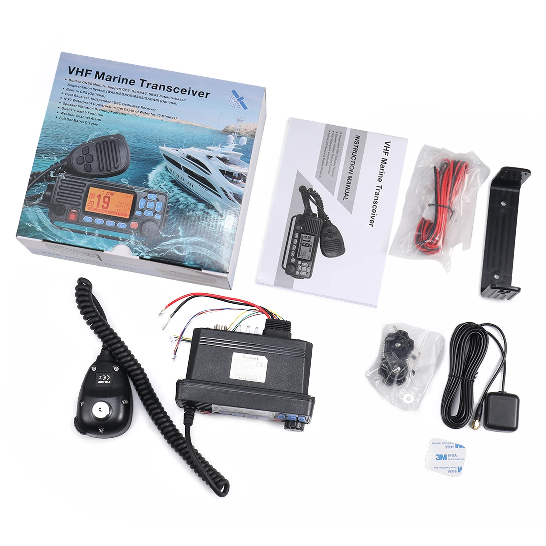 

Walkie Talkie RS-509MG Built-in GPS Positioning VHF Marine Transceiver IPX7 Waterproof 25W Marine Radio DSC