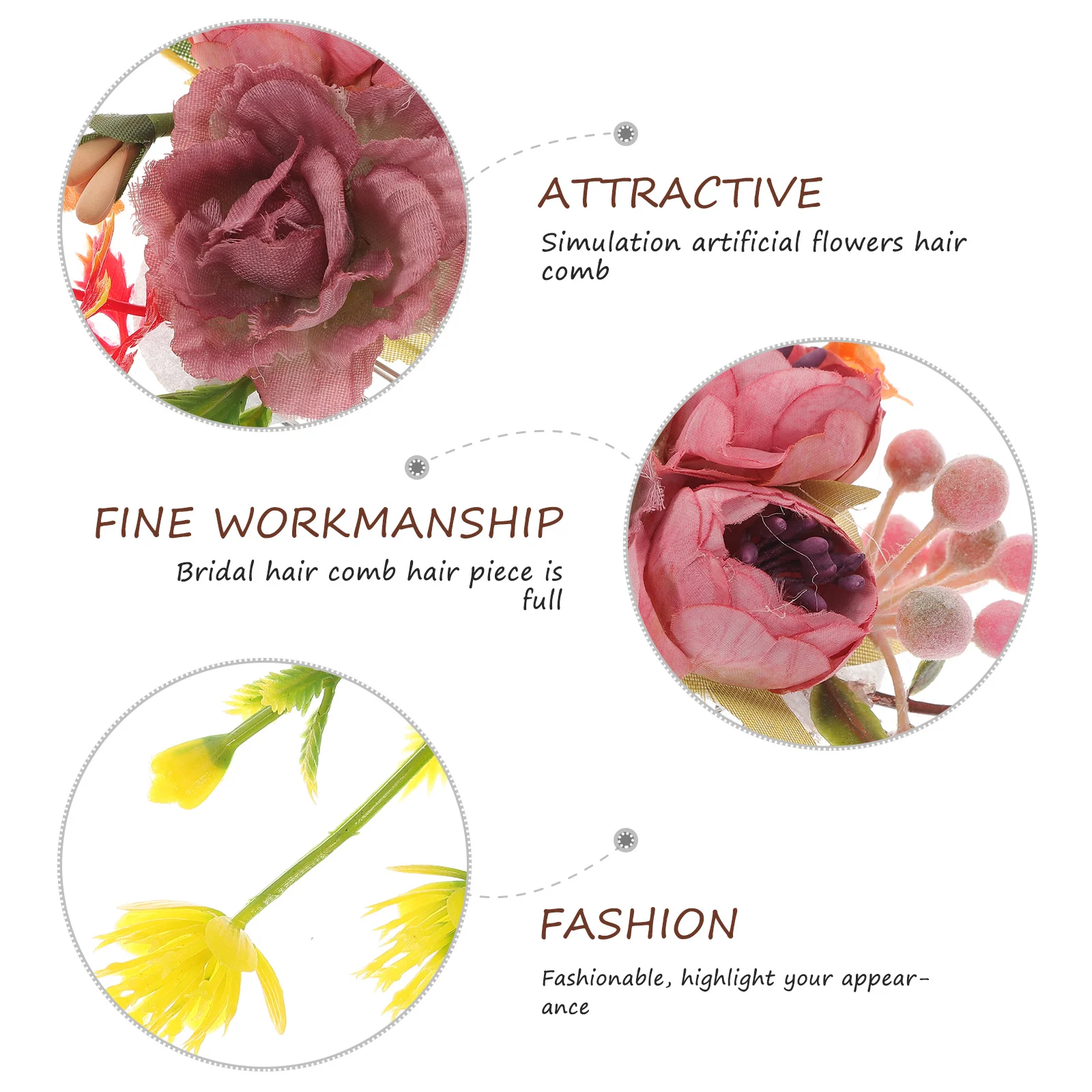 

Расческа для волос с имитацией розы, естественный вид, свадебный шиньон, свадебные аксессуары для подружек невесты, расческа для волос с цветком
