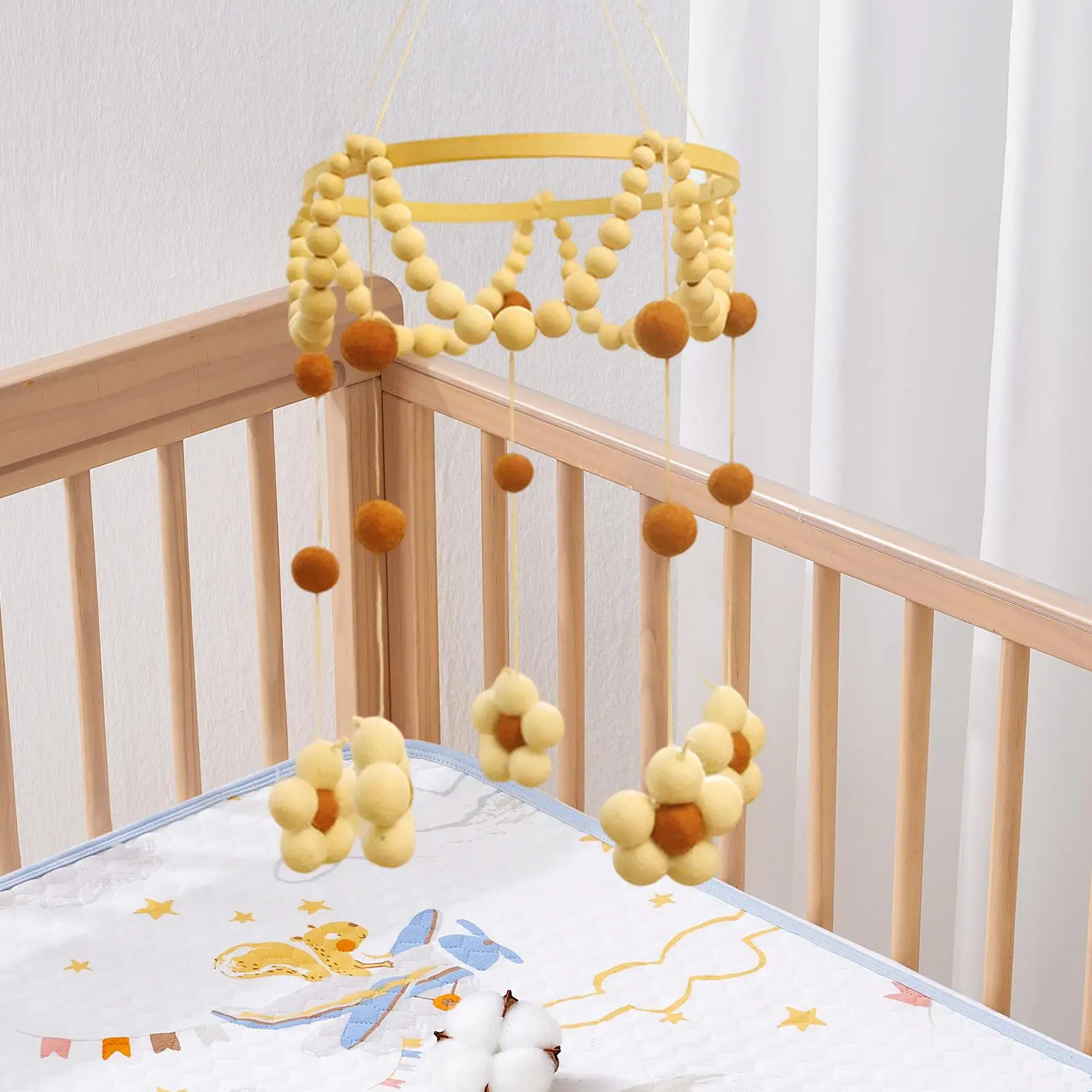 Mobiel voor babybed Bel Ophangbaar speelgoed met bel Decoratie voor wieg Kinderbox Kamer Meisjes Jongens Overhead Nachtkastje Slaapkamer