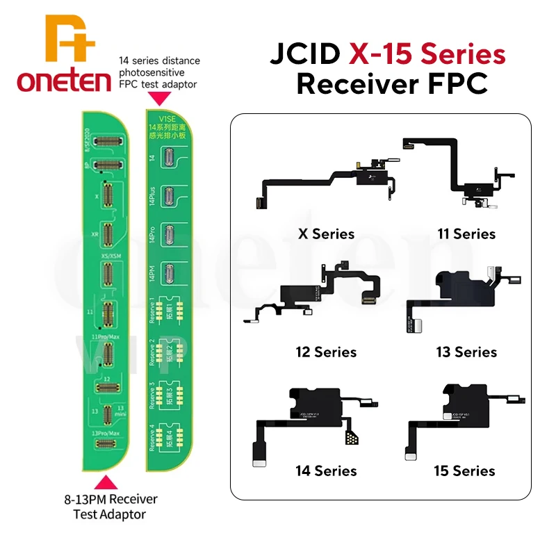 JCID V1SE V1S Pro JC Receiver FPC Ear Speaker Flex Cable for iPhone X 11 12 13mini 14 15 PM Face ID True Tone Repair