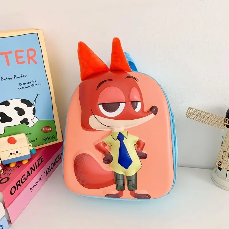 

29 * 7 * 26Cm PVC Fashion Cartoon Fox Children Schoolbag Cute Load Reduction Large Capacity Backpack Kindergarten 3-5 Years Old