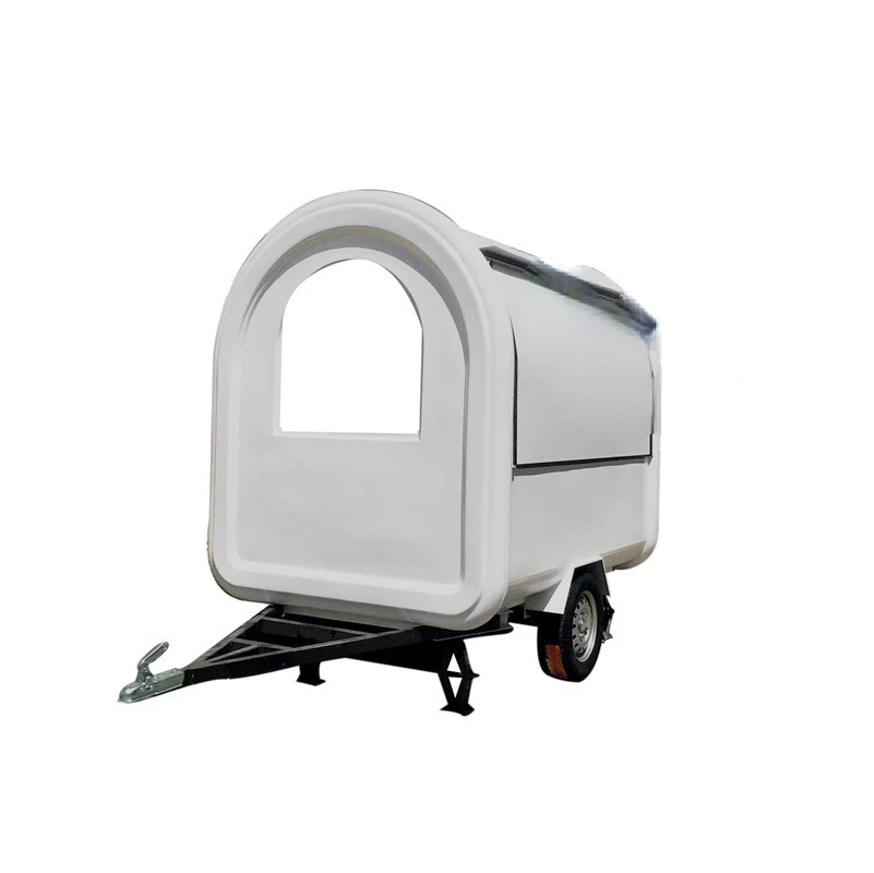 

High quality food van 220cm long food trailer customized mobile snack food cart for sale