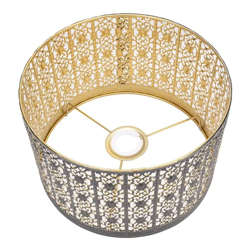 

Металлический абажур AUAU с высокой светопропускной способностью, современный декоративный ажурный железный абажур для лампочек E14 E27