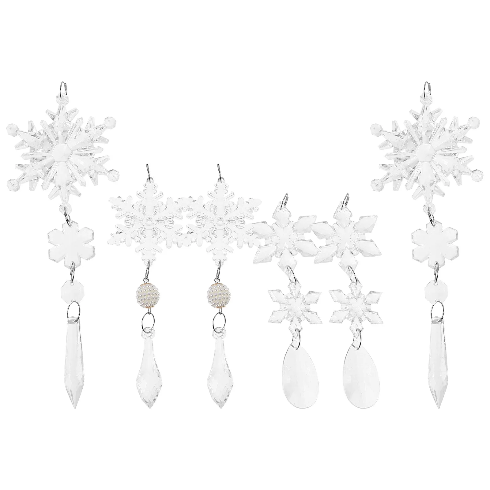 

6 Pcs Winter Snowflake Ornaments Decor for Tree Hanging Crafts Snowflakes Decorations Celebration Pendant