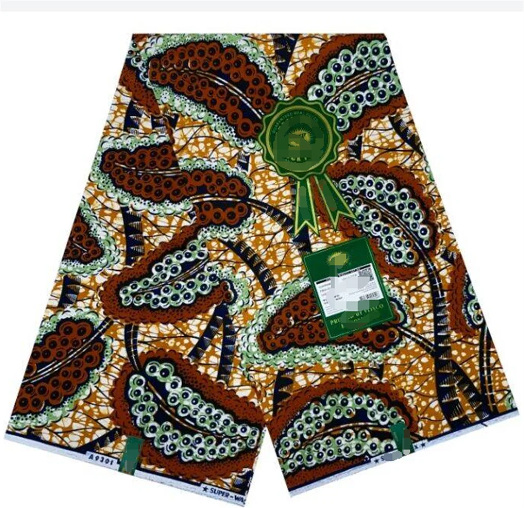 Nieuwe Mode Ankara Wax Prints Stof 100% Katoen Originele Zachte Hoge Kwaliteit Afrikaanse Echte Wax Stof Vrouwen Feestjurk Tissus