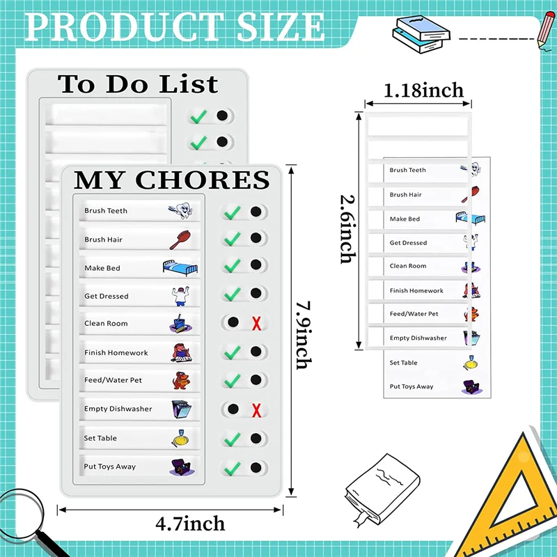 Liste de contrôle portable, 16 pièces, feuille de commande, licence, 03 licence, tâches à faire, parfait, réutilisable