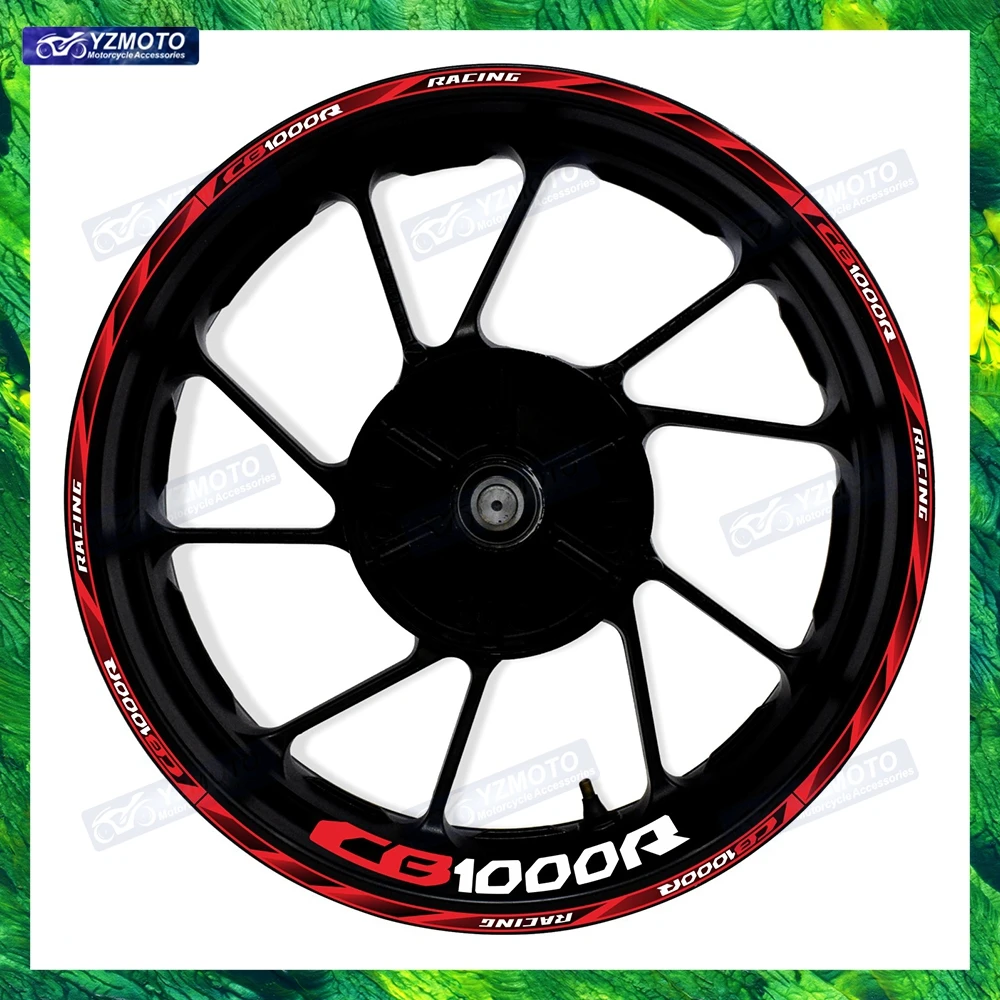 

Для Honda CB1000R CB 1000 R мотоциклетные гоночные 17-дюймовые наклейки на переднюю и заднюю ступицу колеса, водостойкие светоотражающие наклейки на обод