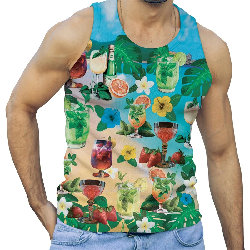 Happy Easter Men's Tank Tops Easter Food 3D Sleeveless Mens Undershirts Tank Mens Workout Tank Tops Rabbit Egg Unisex Vest Tee