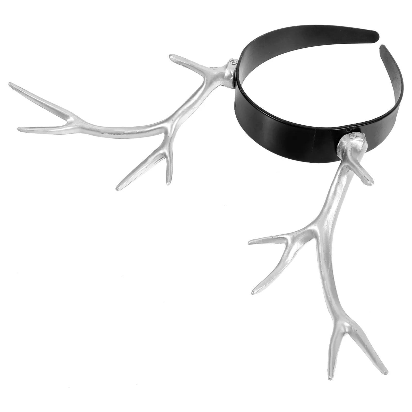 Chifres de veado cosplay feminino cabelo headbands festa cocar chifres de prata traje desempenho hoop criança