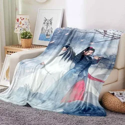 Petition Order Drama The Untamed xiao zhan wang yi bo Soft Throw Blanket Soft Cartoon Printed Bedspread Bedspread Sofa Gift