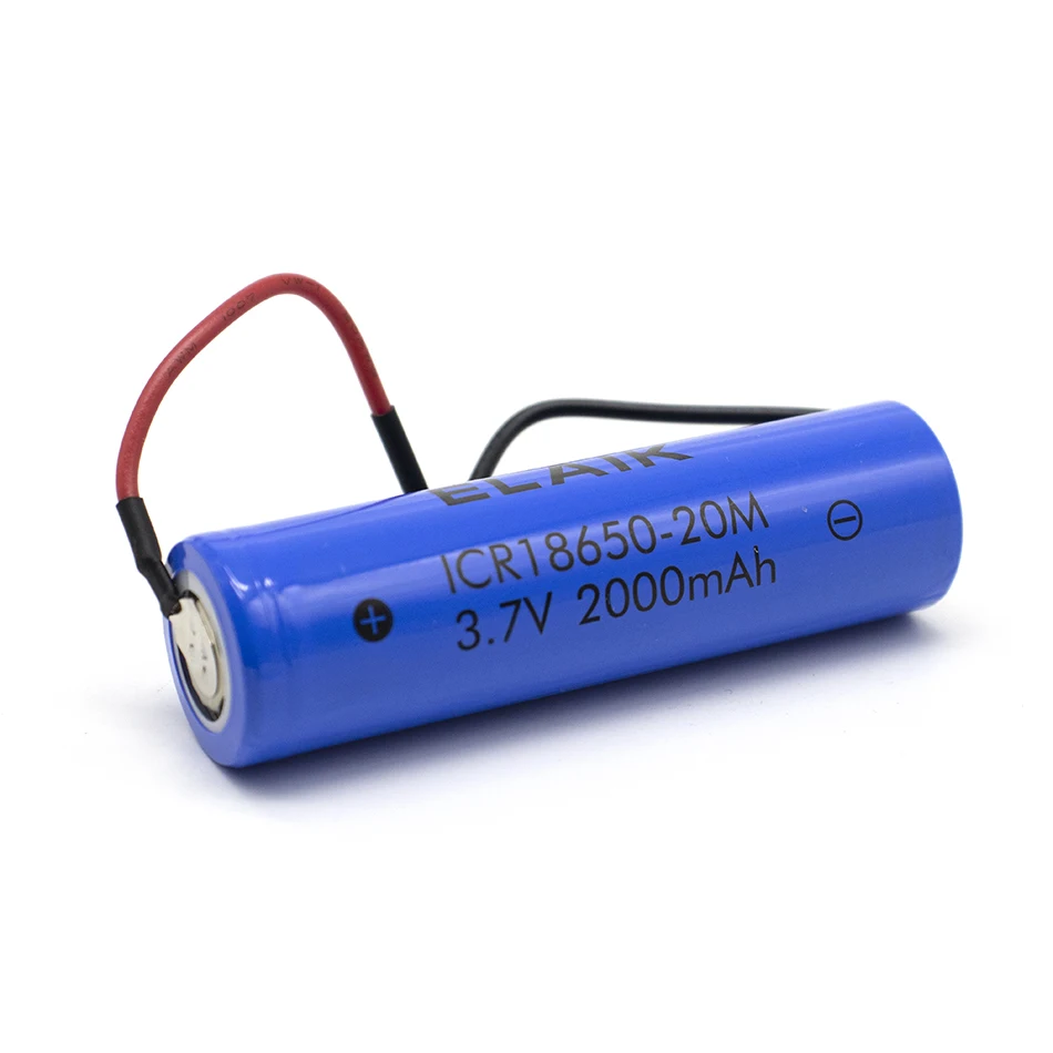 2PCS ICR18650 3.6V 2000mAh rechargeable lithium battery stable performance Wide range of energy storage 20M - outgoing line