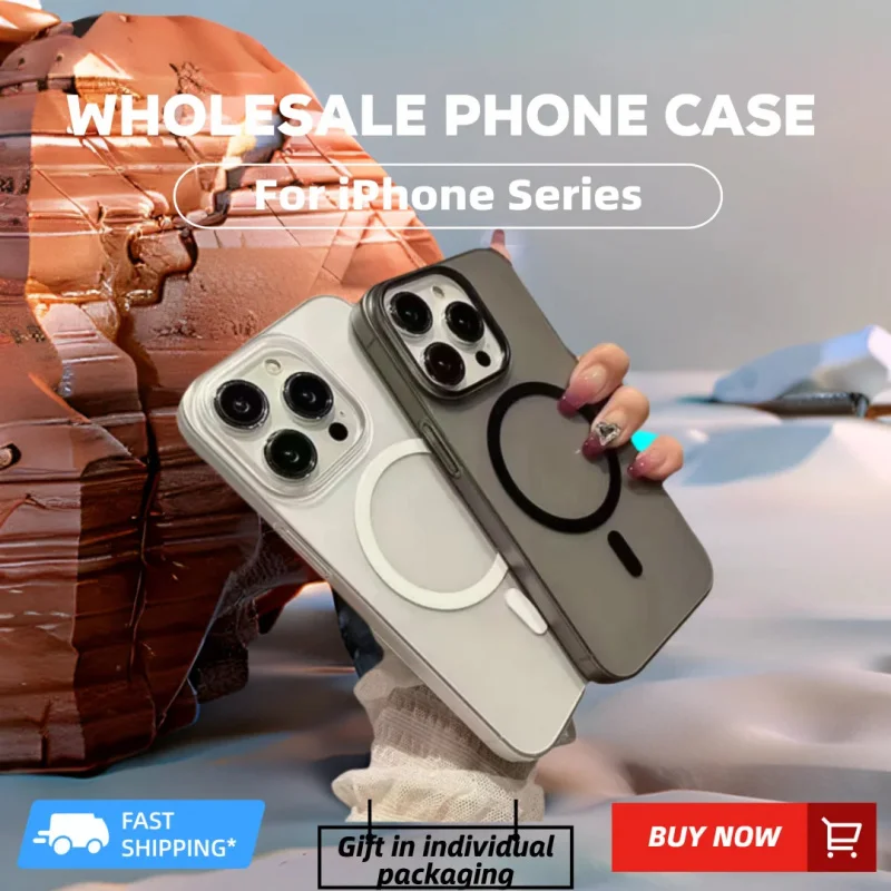 

Матовый мягкий силиконовый чехол из ТПУ, 5 шт., оптовая партия для iPhone 17 16 15 Pro Max, полное покрытие, защитная кожа Magsafe