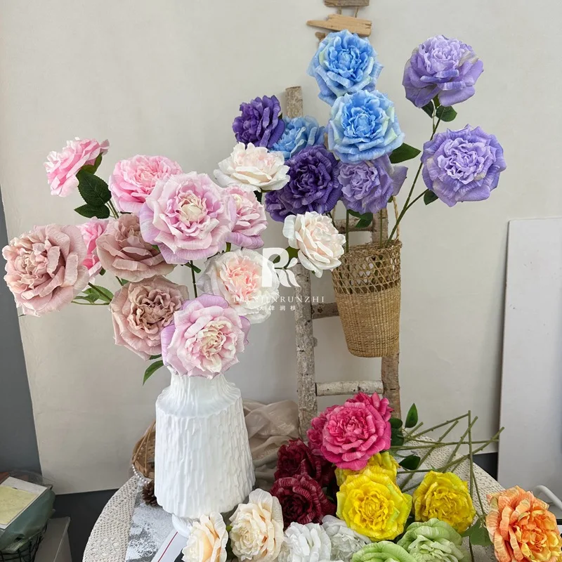 

Queen Austin Rose Simulation Bouquet High quality Home Flower Materials Wedding Auditorium Flower Arrangement