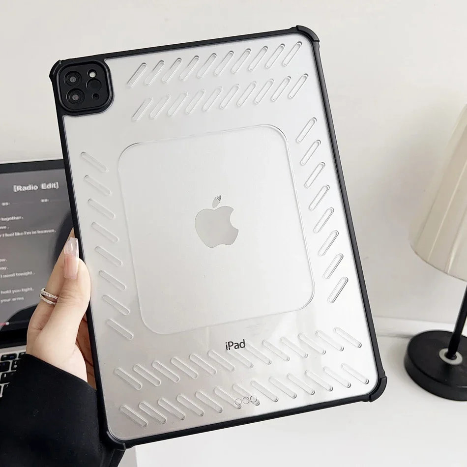 Etui na tablet z odprowadzaniem ciepła Hollow Heat Dissipating 2025 do iPad Pro Air 4 5 6 7 8 9 10. 11. generacji Mini, pokrowce 10.9 11 12.9 13 cali — zdjęcie produktu 4