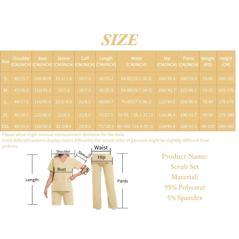 Women's Medical Scrub Set, Surgical Scrubs Uniform for Doctors and Nurses