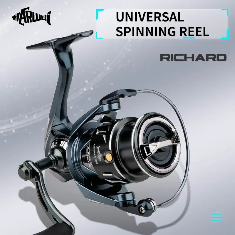 1000-3000 Series Universal Fishing Reel Spinning Reel Screw In Handle Aluminum Spool Gear Ratio 5.2:1 Drag 5-7kg  RICHARD