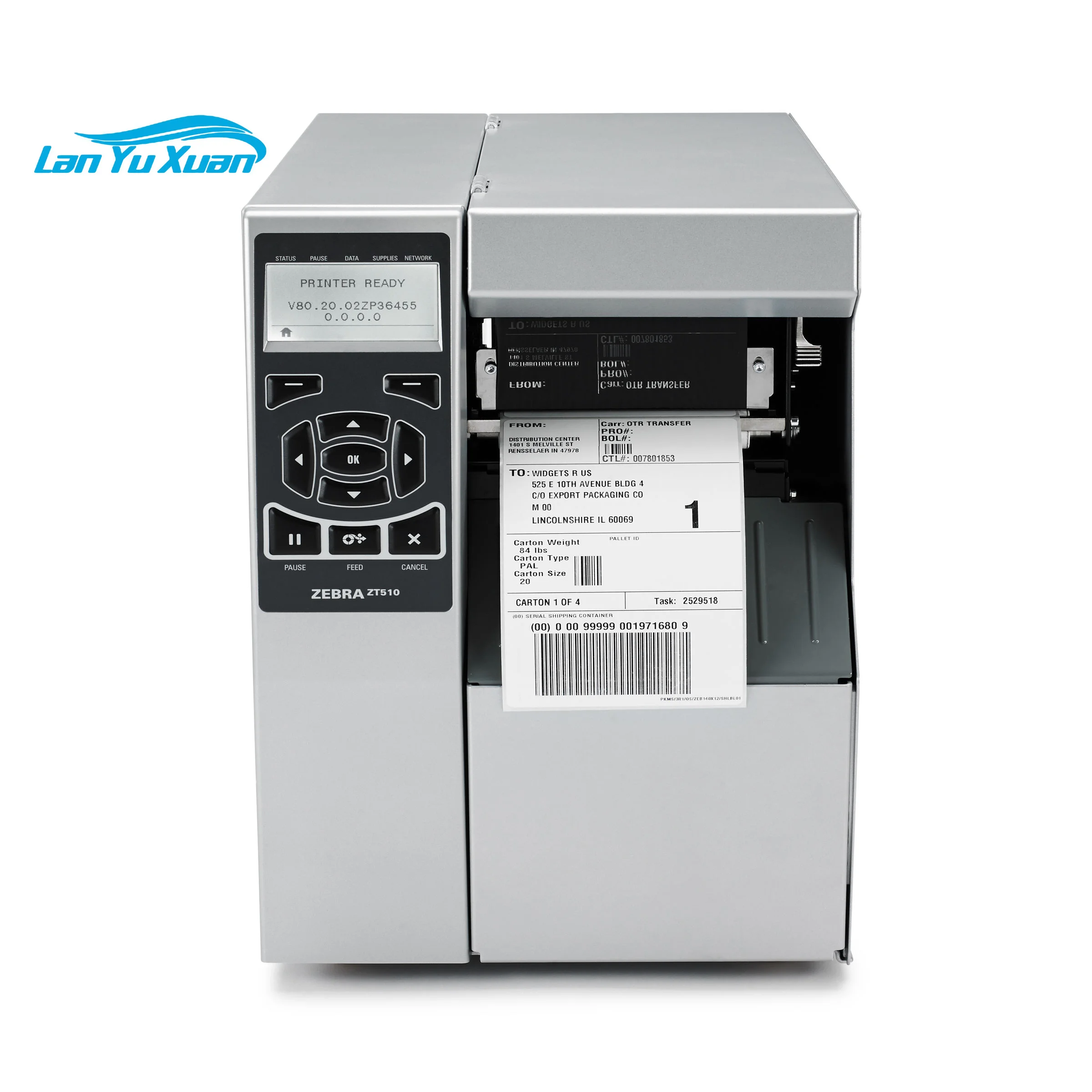 Zebra ZT510-2 Industrial Barcode Label Printer 203dpi Direct Thermal 104mm USB 2.0 RS-232 Packaging Labels