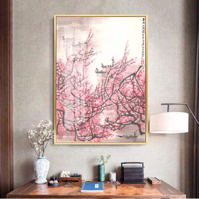 Classical Chinese Style Unframed Wall Picture The Great Wall Art Canvas Painting For Living Room Sofa Wall Decoration (No Frame)