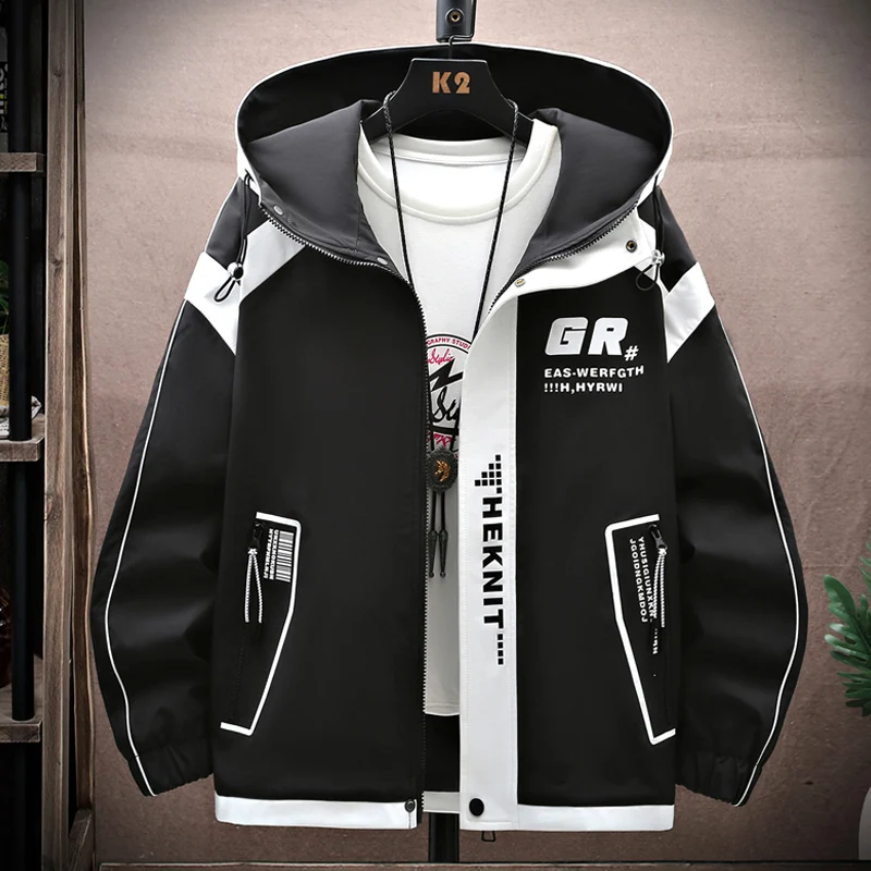 Spring Autumn Men Tracksuit Casual Hooded Sweatshirt Sportswear Jackets Pants 2 Piece Sets Hip Hop Print Sports Suit