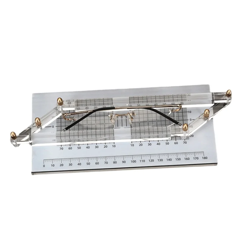 Rimless Eyeglass Assembly Tool, Spectacle Frame Parallel & Balance Angle Measuring Instrument, Eyewear Measuring Tool