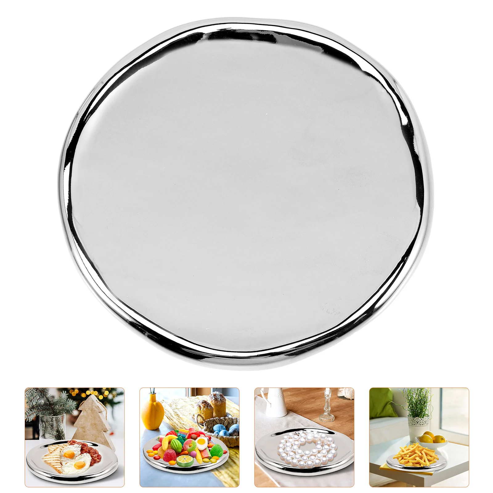 Cloud Tray Ceramic Jewelry Plate Stylish Decorative Ring Dish Jewelry Storage Organizer Display Plate for Rings Necklaces