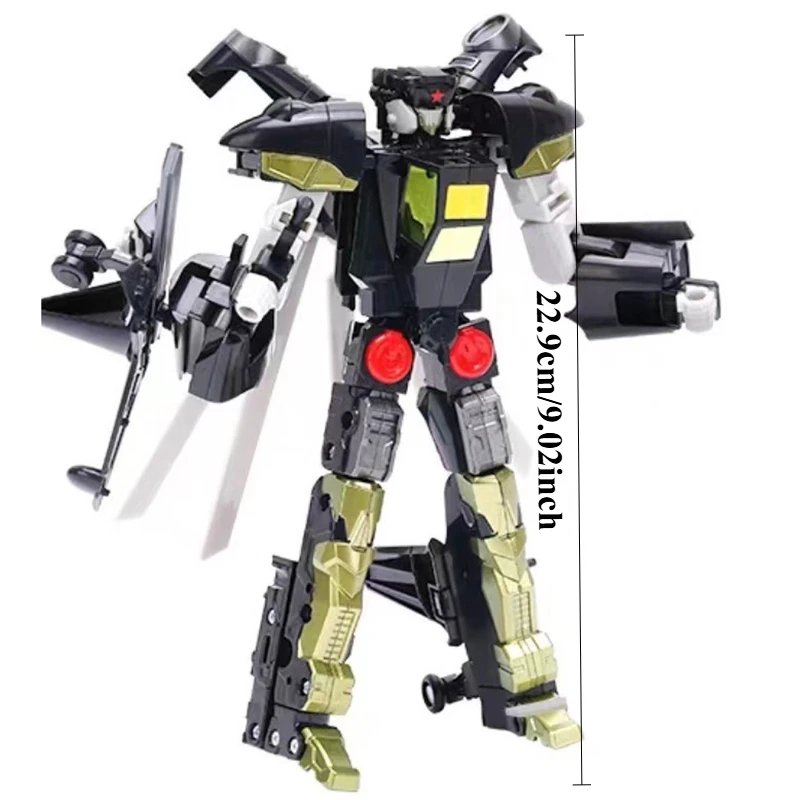 9 ''/avião militar deformação robô brinquedo conversível figura de ação modelo plástico robô brinquedos anime série filme crianças presente