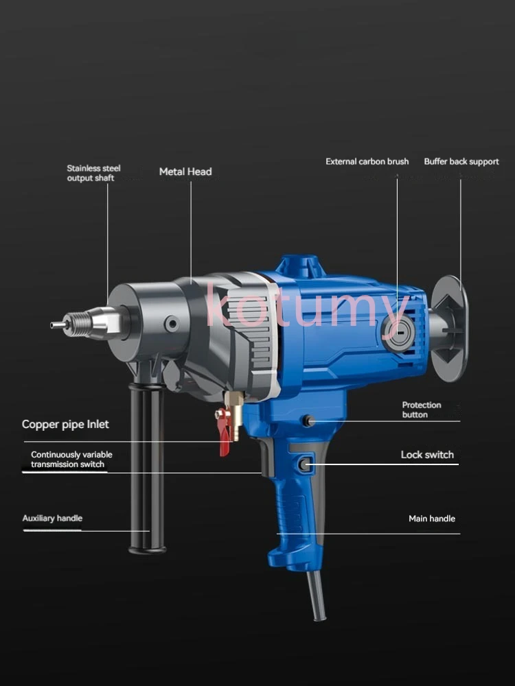 220V Water Drill Diamond High Power Diamond Core Drill Wet Handheld Concrete Core Drill Water Drilling Machine