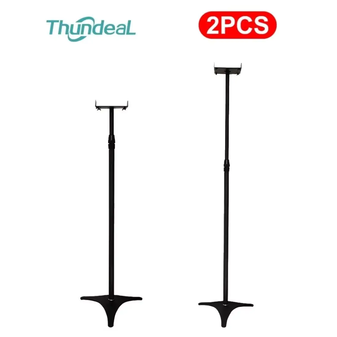 

ThundeaL 2pcs 78-145cm Adjustable Height Speaker Stand With Cable Management for Samsung HW 950A Q90R Q950R Q950A Steel Base