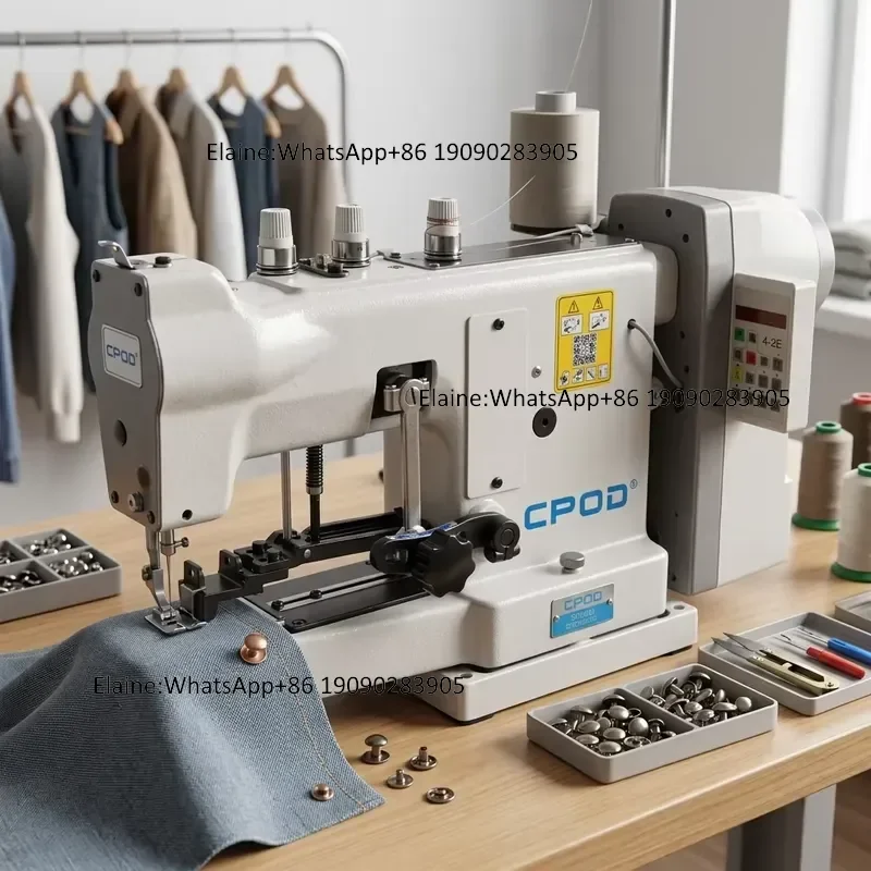 CP-4-2D CPOD High Quality Direct Drive Vertical Mushroom Button Attaching Industrial Sewing Machine