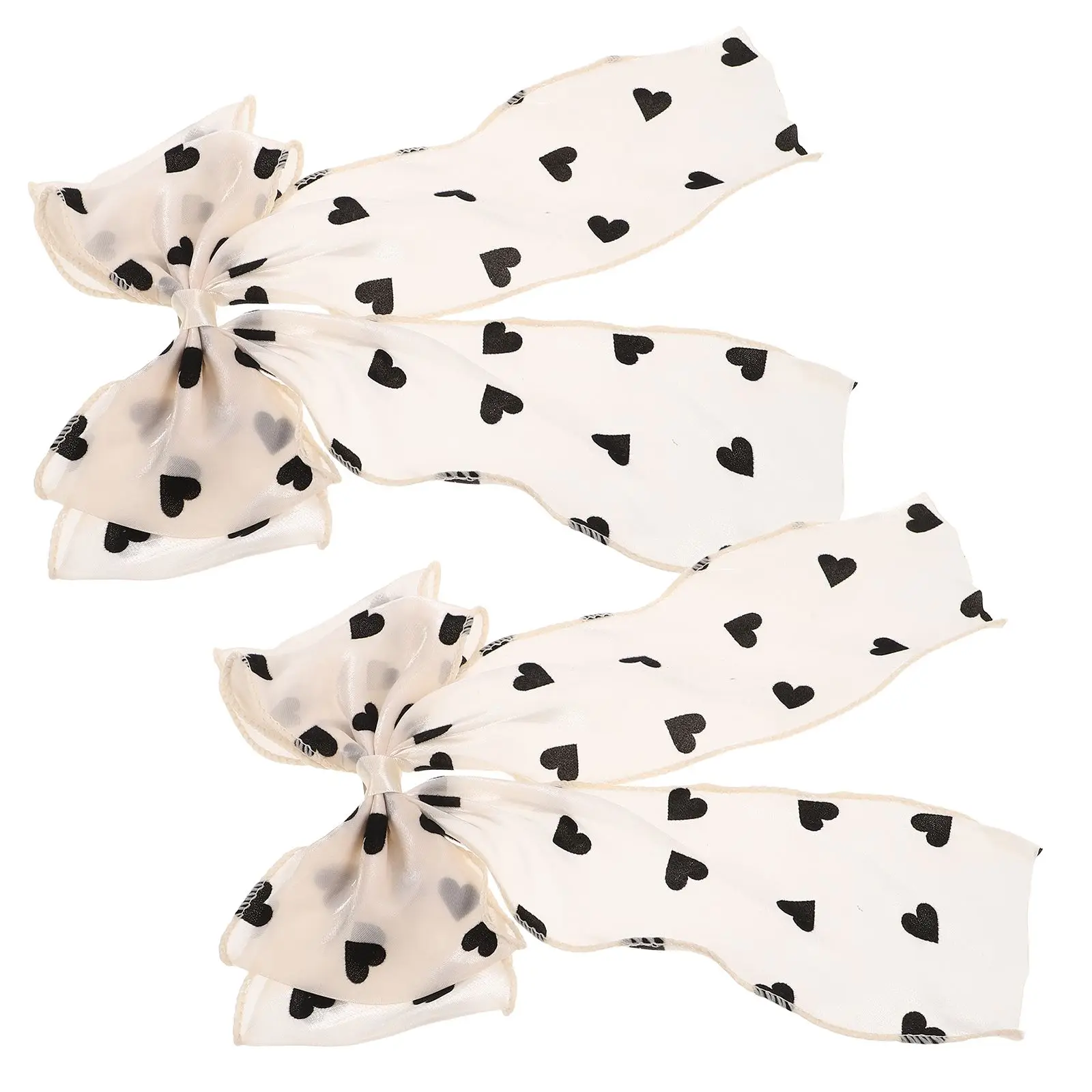 

2 Pcs Clips Mesh Cute Hair Bows Ribbon Spring Claw Women Ponytail Holder Clips Elegant Ponytail Holder Accessories