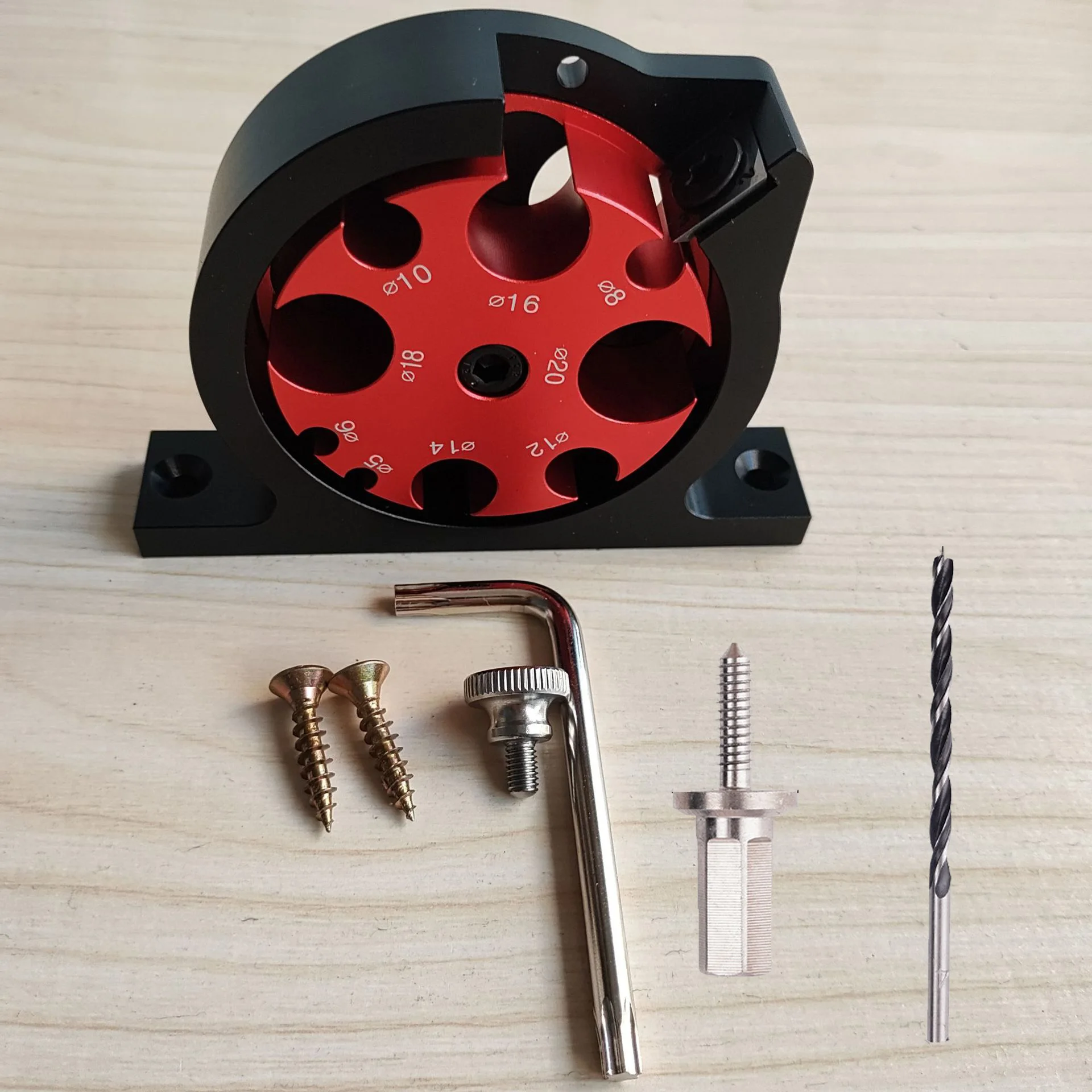 9 Holes Woodworking Round Bar Drilling Tool Woodturning Tool For Square To Round Conversion Jig For DIY Craft Projects